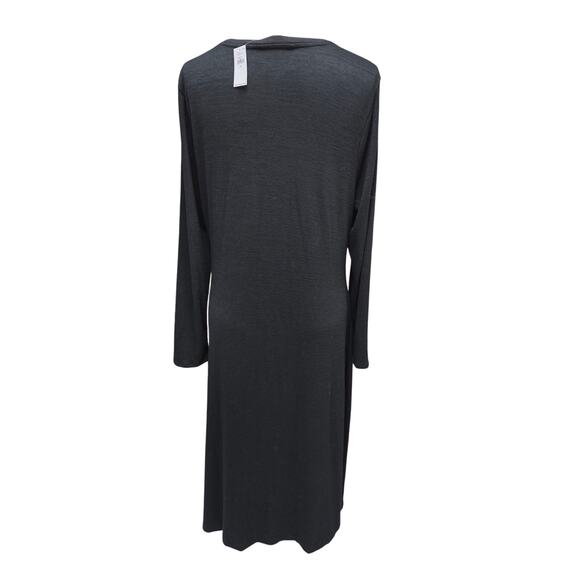 Banana Republic NWT Rouched Side Jersey Midi Dress Charcoal Gray XL - Picture 4 of 7
